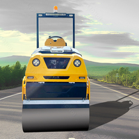 Compacteur routier à tambour double en acier de 1,5 tonne avec moteur diesel à bas prix