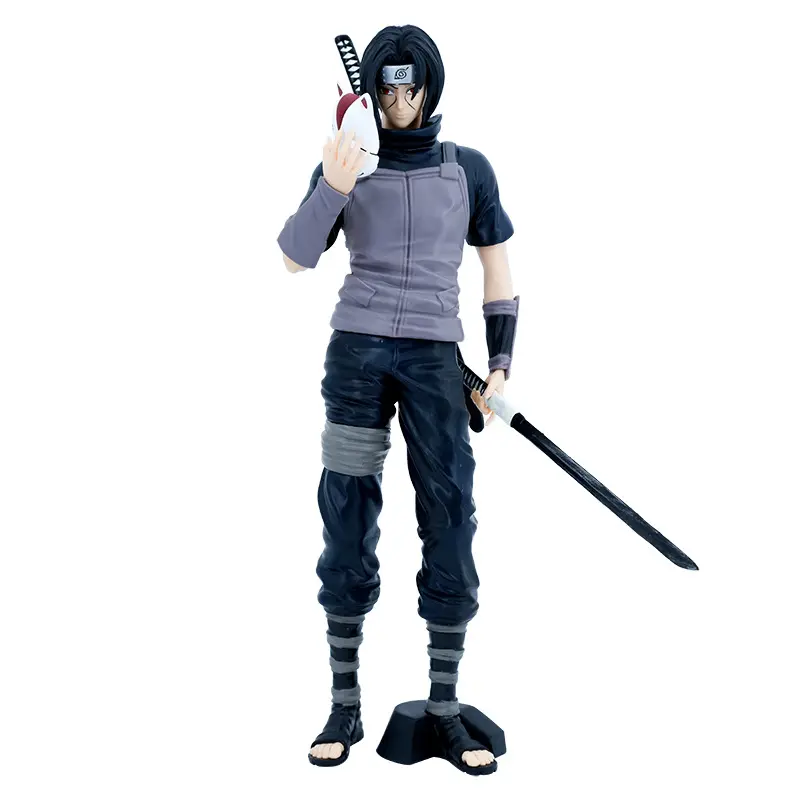 2024NEW28cmアニメフィギュアNarutos Sasuke Akatsuki Uchiha ItachiアクションフィギュアPVCマンガおもちゃ