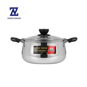 Pentola a fondo singolo in acciaio inox 201 con logo personalizzato per cucina professionale, forma ad arco, pentola di seconda generazione, 4 pezzi, MOQ basso, ora disponibile - Product Image 2