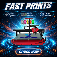 Printer Huruf Saluran 3D Presisi Tinggi Baru Fungsionalitas 5-in-1 PLA Build Dual Extruder Auto Leveling USB/WiFi 3D Cepat