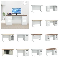 Bureau d'étude moderne sur pied Table d'ordinateur pour la maison/le bureau avec panneau élégant pour le mobilier métallique des étudiants du personnel