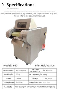 CB660 taglia verdure per prezzemolo sedano Okra a foglia verde peperoncino lavorazione triturazione alghe macchina da taglio affettatrice - Product Image 4