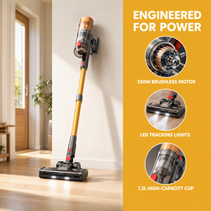 37Kpa Cordless Stick <b>Vacuum</b> Cleaner PV20 550W Brushless Motor Lightweight <b>Handheld</b> <b>Vacuum</b> for Home Carpet Pet Hair - Product Image 4