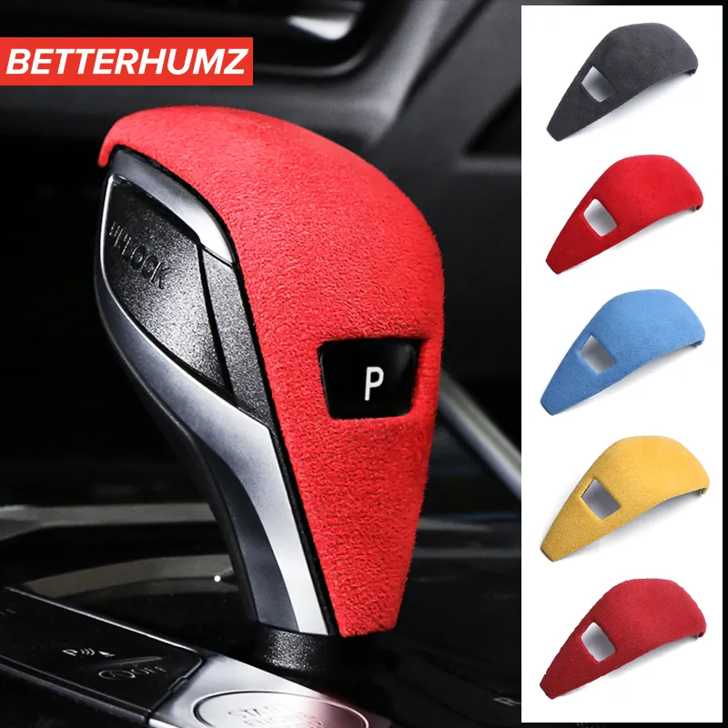 For Alcantara Wrap Car Gear Shift Knob Cover Sticker For BMW G20 G28 G23 G29 Z4 F40 Interior Trim Customized Auto Accessories