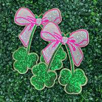 St Patricks Day Vente Chaude Designer Paillettes Paillettes Arc Patch Fer sur Fleur Patch Vêtements Patches
