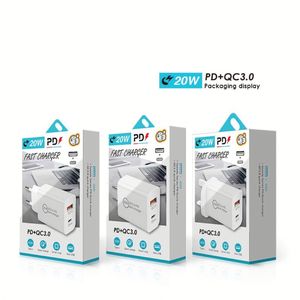 Best Selling US/EU/UK Charger 20W PD Quick Charge High Speed Type A+C Port <b>USB</b>-C Charger Fast Charger - Product Image 6