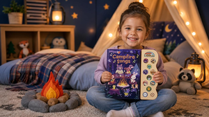 Libro Sonoro Interattivo a Tema Campeggio per Esterni, Libro Audio Educativo con Funzione Pressa e Riproduci per Bambini Piccoli e Neonati - Product Image 4