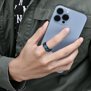 Fashion <b>Rings</b> Geometric Rotating Gear <b>Titanium</b> Steel Unisex Index Finger <b>Ring</b> Gift Black Silver Blue Gold Color Stainless Steel - Product Image 2