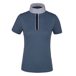 เสื้อขี่ม้าผู้หญิงสไตล์ใหม่ ระบายอากาศ แห้งเร็ว ผลิตจากโพลีเอสเตอร์/คอตตอน/สแปนเด็กซ์  รับสกรีนโลโก้และสีตามสั่ง - Product Image 1
