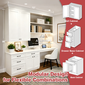 Mueble de Estudio RTA Personalizado |   Gabinete de Oficina de Madera Directo de Fábrica/Almacén |   Gabinetes de Almacenamiento para Oficina en Casa para Residencias en EE. UU. - Product Image 4