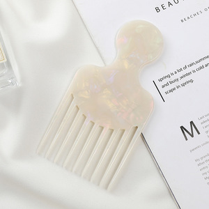 Peines de dientes pequeños cuadrados de ácido acético Kinling, peine con mango de logotipo personalizado - Product Image 6