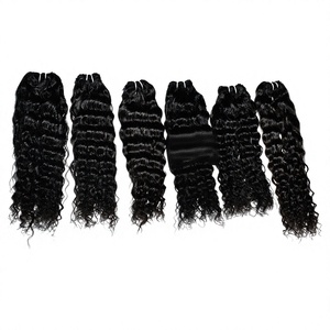 100% Extensiones de cabello rizado Remy sin procesar Cabello humano de templo indio alineado con cutícula virgen en color natural - Product Image 1