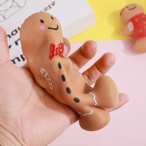 Jouet anti-stress à presser en TPR, motif bonhomme en pain d'épices mignon, à récupération lente, cadeau de Noël individuel, idéal pour l'export. - Product Image 6