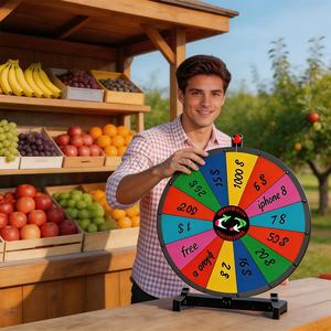 Rueda de la Fortuna de 24 Pulgadas para Juego de Stand de Carnaval, <span class=keywords><strong>Bingo</strong></span> Interactivo, Sorteo de Lotería, Premios Aleatorios y Rifa - Product Image 2