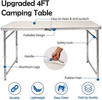 Table pliante de pique-nique de plage de parasol de camping en aluminium portable de haute qualité en gros