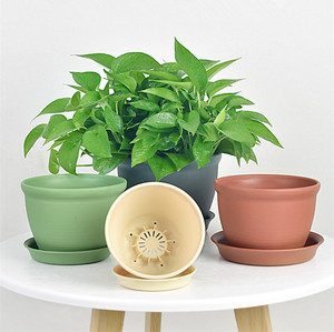Seeds Flower China Grey Small Garden Seeds Plastic Outdoor Flower Pot With Saucer