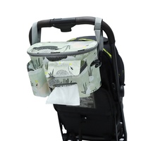 Poussette bébé haute capacité multi-usages animaux mignons avec sac en tissu sacs de biberon sacs à couches