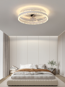 Ventilateur de plafond réversible à LED Télécommande <span class=keywords><strong>Q</strong></span>-Uiet 6 vitesses Ventilateur de chambre à coucher à intensité variable Plafonnier Ventilateur de chambre à coucher moderne - Product Image 5