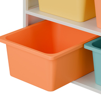 Armoire de rangement colorée de tri domestique Armoire organisatrice en plastique avec 6 paniers en plastique amovibles