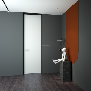 Porta in alluminio oscillante dal Design moderno fatto da te personalizzato per facciate interne e arredi per la casa per camere da letto - Product Image 1