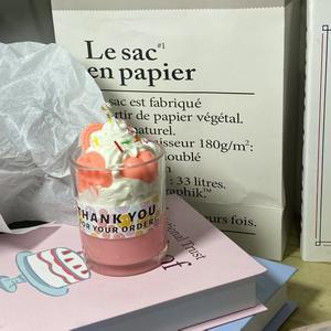 Vela perfumada de aromaterapia de fresa y chocolate hecha a mano, vela de comida de cera de soja, vela dulce para caja de regalo - Product Image 4