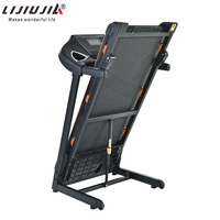 Tapis de course électrique pliable pour la maison, vente en gros usine, 1,75 CV, pliage hydraulique, 3 niveaux d'inclinaison manuelle, inclinaison automatique en option