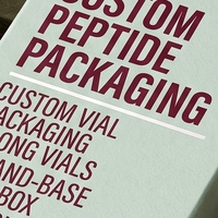 Boîte rigide personnalisée avec couvercle et base en carton gris pour flacons de peptides, 6 flacons, impression offset éponge, quadricolore, modèle artisanal 20260805064