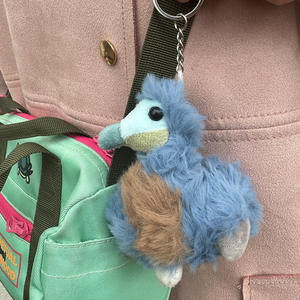 En stock pendentif oiseau <span class=keywords><strong>Dodo</strong></span> bleu transfrontalier porte-clés poupée nouveau produit de simulation techniques lavées accessoire ours - Product Image 2
