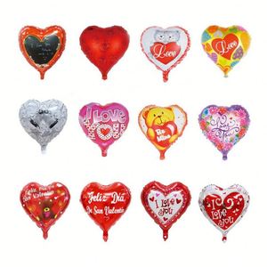 Ballons en aluminium en forme de cœur de 18 pouces avec logo personnalisé, rouge, pour mariage, fiançailles, Saint-Valentin - Product Image 3