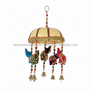 Nouveau 2024 balcon entrée et fenêtre décorative tenture murale éléphant carillon éolien avec cloche et perles à bas taux - Product Image 1