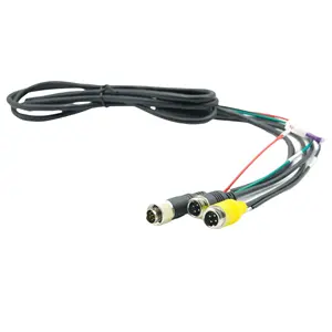 8Pin New S-Video To Twins 4Pin Aviation Cable For Vehicle Camera System - Multi-channel Transmission Noise-Free Connectivity