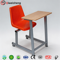 Mobilier commercial scolaire : Ensemble combiné tout-en-un de bureau et chaise pour étudiant en classe