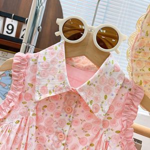 Nouvelle collection Sweety Summer, tenues florales pour enfants, chemise sans manches et <span class=keywords><strong>short</strong></span> bouffant, ensemble de vêtements pour filles princesse 2 pièces - Product Image 3