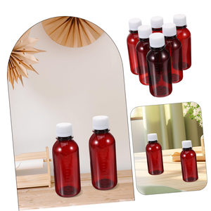 Medicine Packaging <b>Empty</b> Dark Amber <b>Plastic</b> PET Syrup Pills <b>Bottle</b> <b>Plastic</b> <b>Bottle</b> with Cap - Product Image 6