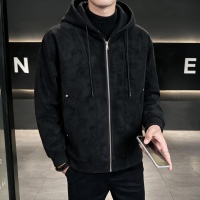 Veste en cuir pour homme, veste zippée pour homme, veste décontractée en cuir PU de couleur unie, col montant rétro, imperméable et coupe-vent