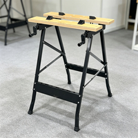Table d'atelier pliable télescopique multifonctionnelle réglable avec chevalet de coupe, revêtement poudré