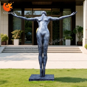 Hiện đại thép không gỉ con người nghệ thuật điêu khắc tùy chỉnh kích thước khách sạn & Thương mại lối vào trang trí lớn tầng đứng trang trí - Product Image 2