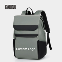 Sac à dos pour ordinateur portable avec logo personnalisé, grande capacité, plusieurs poches extérieures, sac à dos élégant pour ordinateur, voyage en plein air