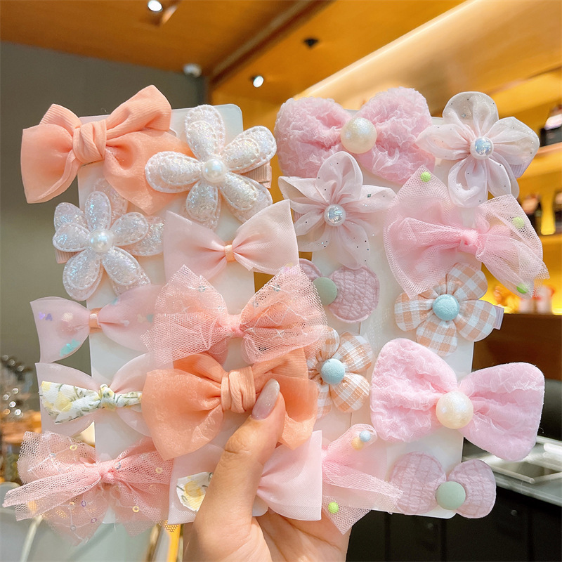 Flower Hair Clips Set для Girls, Kids Hair Accessories, Wholesale