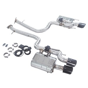 Sistema de Escape de Alto Rendimiento <span class=keywords><strong>GFC</strong></span> Disponible para Lexus IS500 RCF GSF 5.0L V8 2014-2025, con Válvula Electrónica Ctback y Punta Negra - Product Image 5
