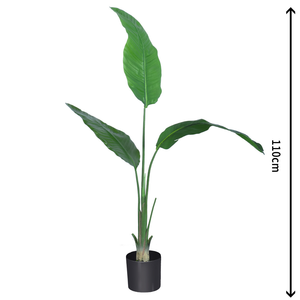 H116 Nouvelle plante artificielle Oiseau de <span class=keywords><strong>paradis</strong></span>, Arbre bananier à grandes feuilles en tissu de soie, en pot, pour décoration artistique maison et hôtel - Product Image 6