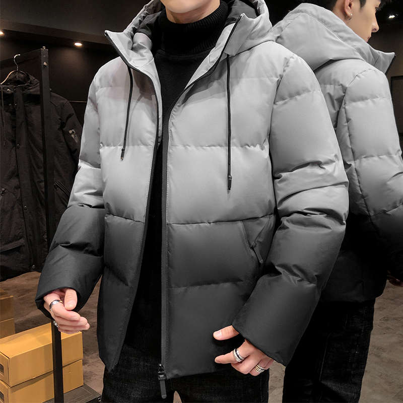 Tùy Chỉnh Thương Hiệu OEM ODM 100% Polyester Xuống Liên Kết Padding 100% Polyester Vỏ Và Lót 2021 Ánh Sáng Mới Puffer Jacket Nam Giới Với Mui Xe