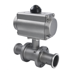 COVNA Urgent Order 3 Way Pneumatic Valve DN40 L Port Pneumatic Actuated SS316 Sanitary Ball Valve with <b>Tri</b>-<b>Clamp</b>, Single Acting - Product Image 6