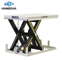 Table élévatrice à ciseaux électrique HangCha, capacité de 2 tonnes, plateforme réglable de 1000 mm, durable, avec mécanisme à ciseaux fixe, certifiée CE ISO