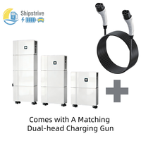 Système de charge solaire photovoltaïque hors réseau Shipstrive nouvelle interface TYPE2, onduleur 6,2 kWh, batterie LifePO4 tout-en-un avec pistolet à double tête