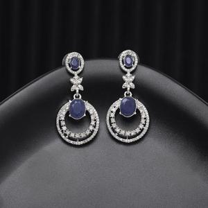 Vente en gros de bijoux de mariée indiens de luxe parure de pierres collier de boucles d'oreilles perle de zircon dîner de mariage occasions festives mariage de femmes - Product Image 1