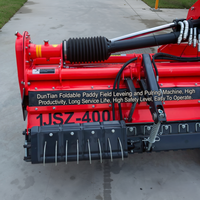 Machine pliable de nivellement et de pulvérisation des rizières pour l'agriculture rizicole, attache tracteur haute efficacité