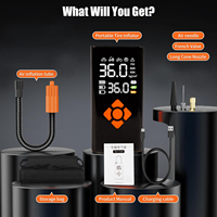 Portable Tire Inflator Air Compressor Smart 150 PSI 4X Faster Digital Gauge Emergency Light for Car/Bicycle/Motorcycle