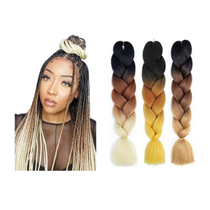 Extensiones De Pelo Trenzado De 24 Pulgadas Ombre Jumbo