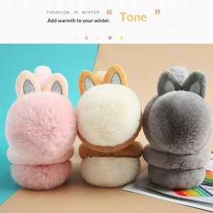 Orejeras de Invierno con Orejas de Conejo, Suaves y de Felpa, con Peluche Sintético, Protección Contra el Frío para Mujeres y Niñas - Product Image 4